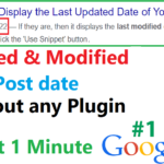 How To Show Post Last Updated/Modified date without any Plugin?