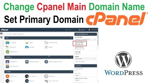 How To Change Cpanel Primary Domain | Change Main Domain Name your Hosting Account 2024